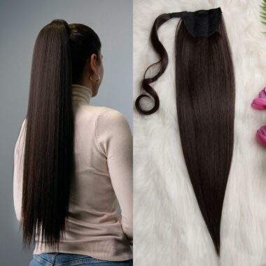 Tamno smeđa │ Ravna │ 75cm │ Rep na čičak trakicu