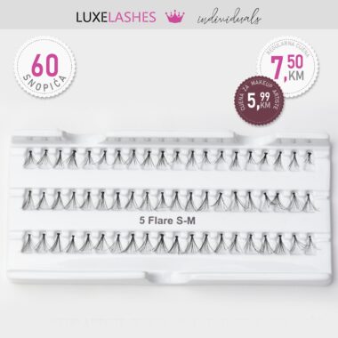 Parcijalne trepavice sa 5 dlačica (S,M)