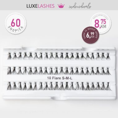 Parcijalne trepavice sa 10 dlačica (S,M,L)