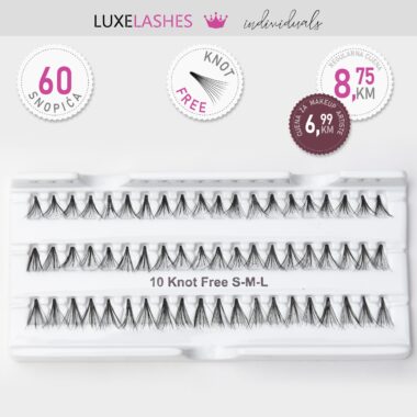 Parcijalne trepavice sa 10 dlačica (S,M,L), knot free