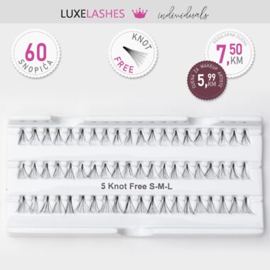 Parcijalne trepavice sa 5 dlačica (S,M,L), knot free