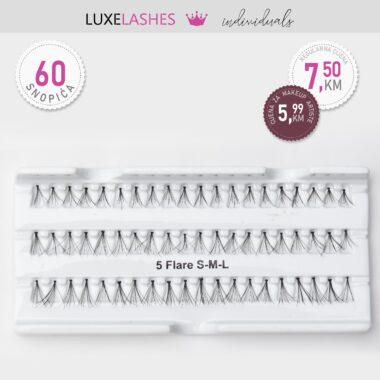 Parcijalne trepavice sa 5 dlačica (S,M,L)