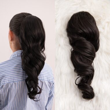 Najtamnija Smeđa │Opuštena kovrča │50cm │Rep na mrežicu