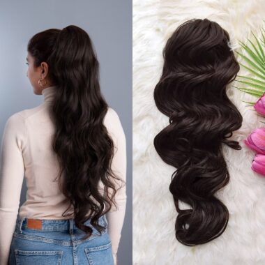 Najtamnija smeđa | Opuštena kovrča  | 80cm  | Rep na mrežicu