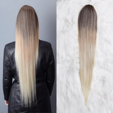 Smeđe Plava Ombre │Ravna │90cm │Rep na mrežicu