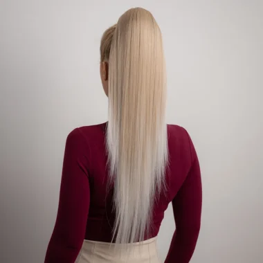 Platinum plava ombre│Ravna │75cm │Rep na mrežicu