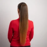 Smeđe bakreni ombre│Ravna │75cm │Rep na mrežicu