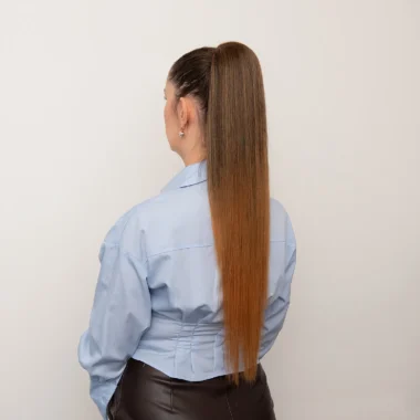 Smeđe bakreni ombre│Ravna │75cm │Rep na mrežicu