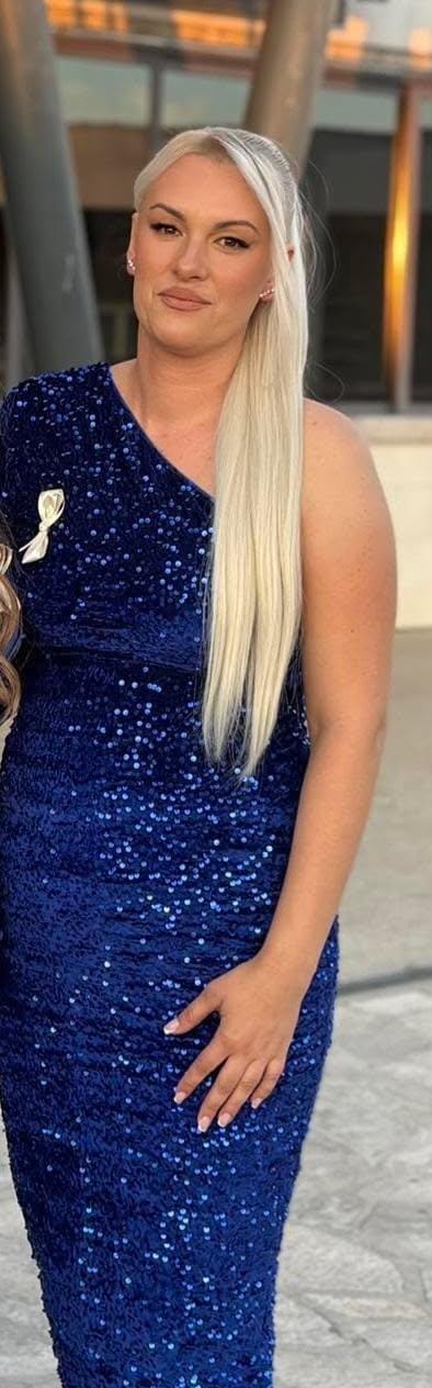 Platinum plava ombre│Ravna │75cm │Rep na mrežicu photo review