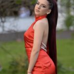 Mahagoni │Opuštena kovrča │80cm │Rep na mrežicu photo review