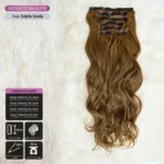 Svijetlo Smeđa │Opuštena kovrča │65cm │Ekstenzije na klipse