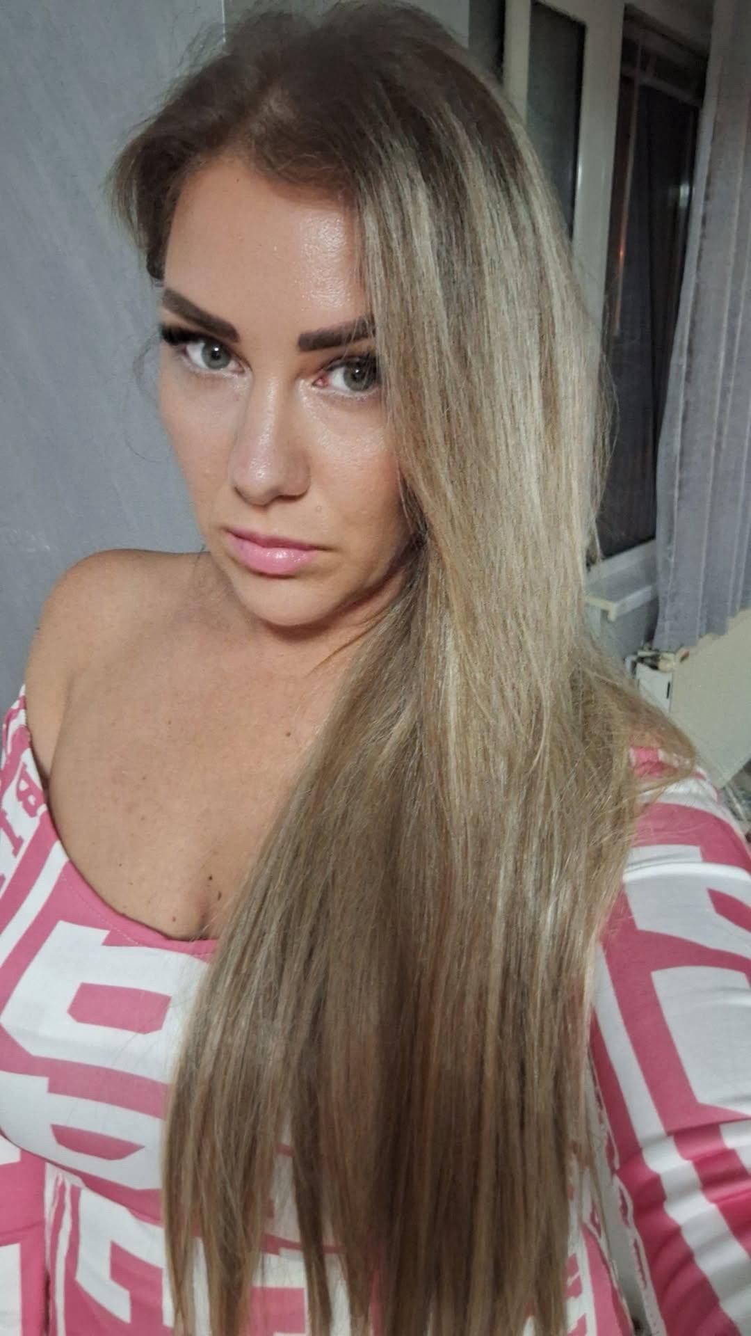 Svijetlo smeđa s pramenovima │ Ravna │ 60cm  │Ekstenzije na klipse photo review