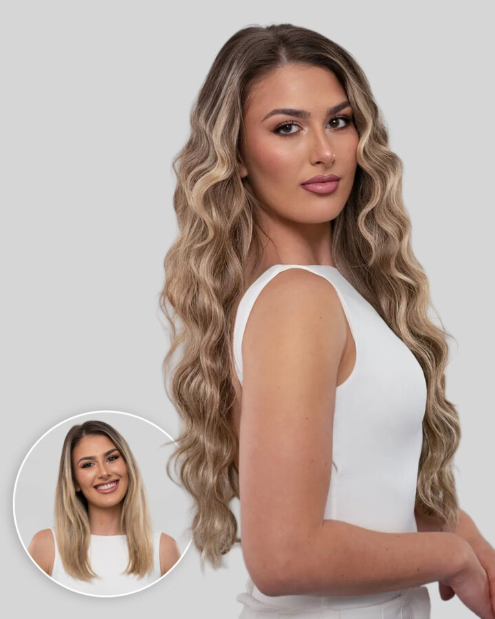 Glam waves - Jednodjelna "U" klipsa